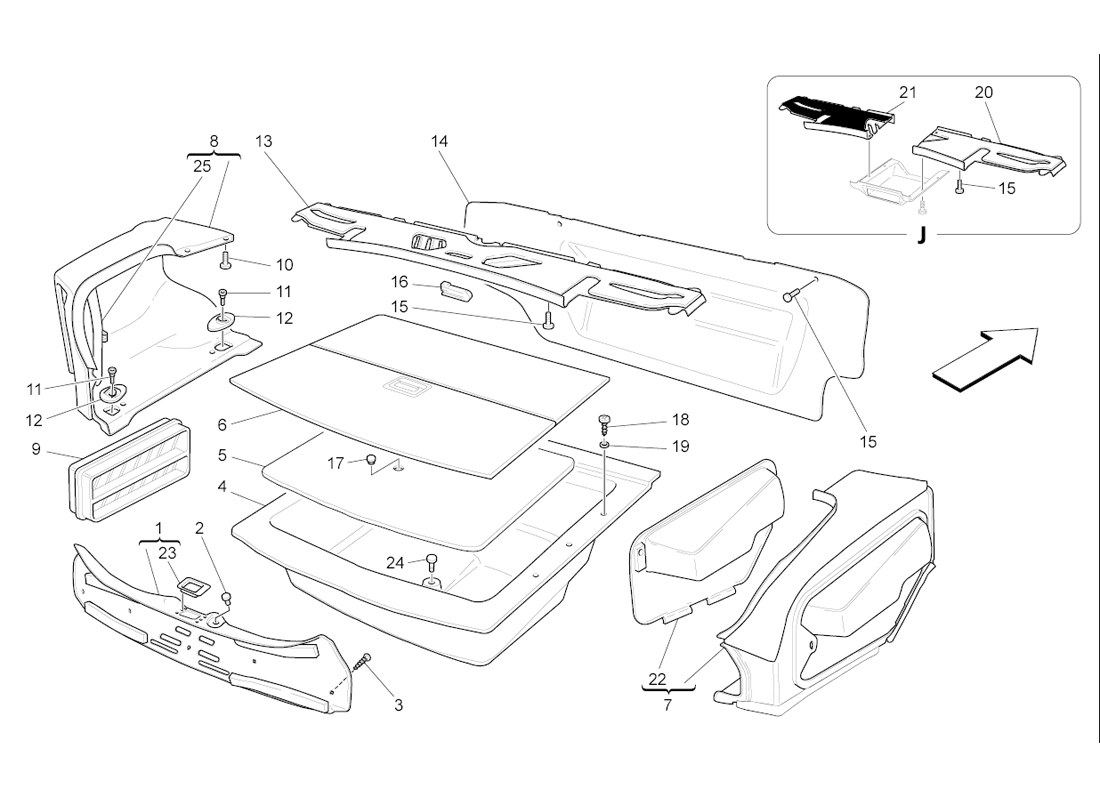 Luggage compartment mats