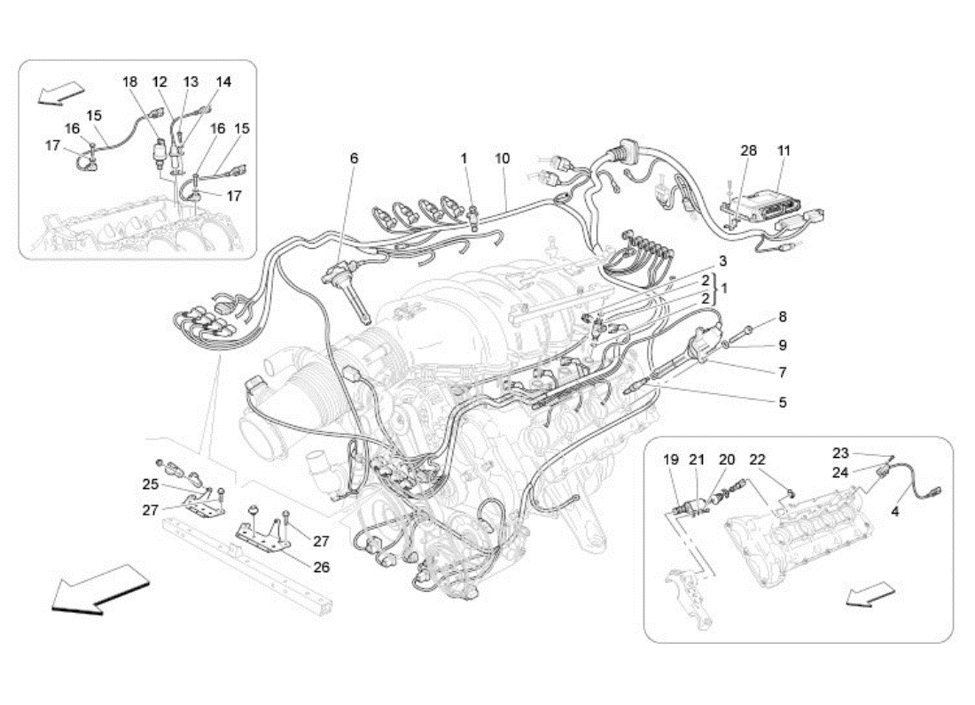 Electronic control injection and engine
