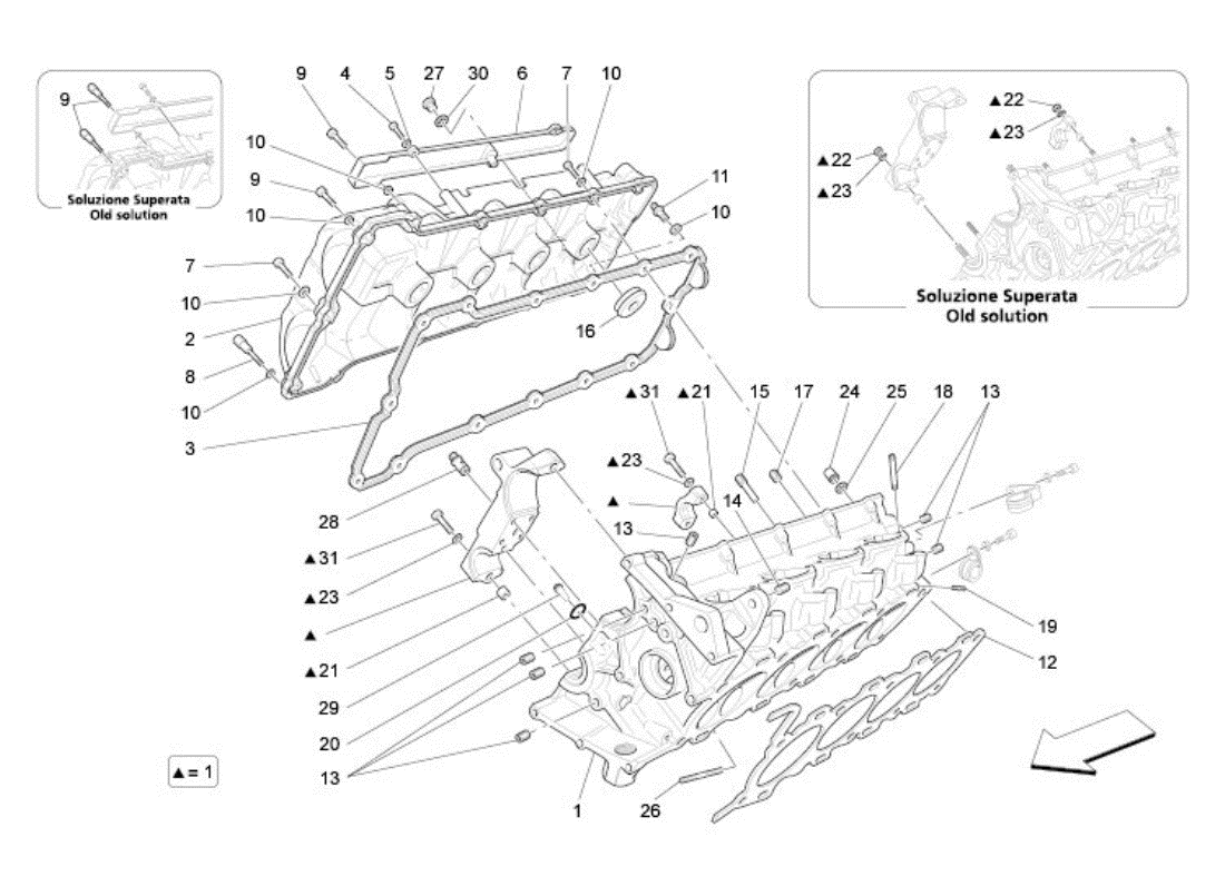 Rh cylinder head