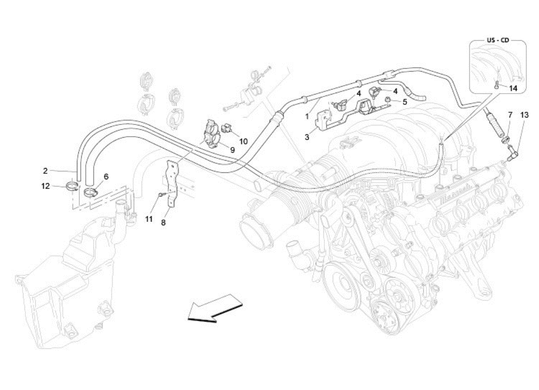 Oil vapour recirculation system