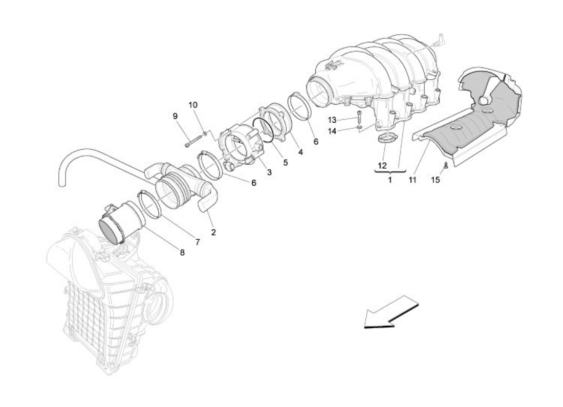 Intake manifold and throttle body