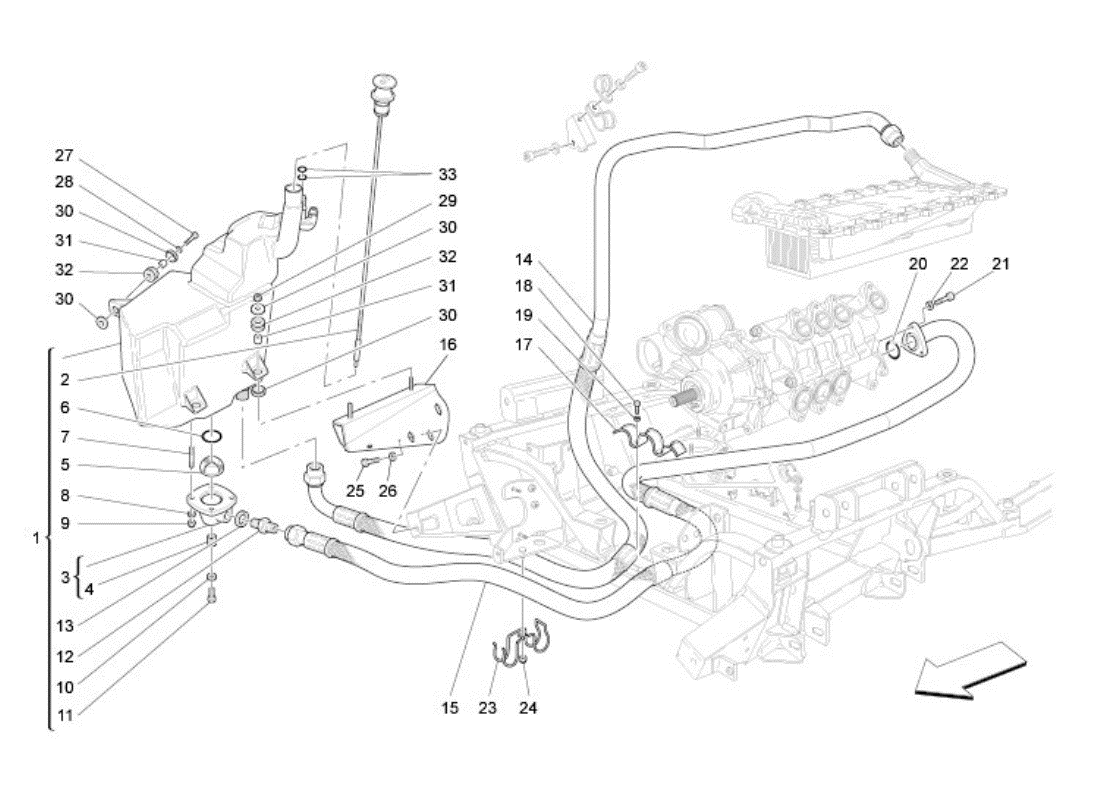 Engine lubrication system circuit